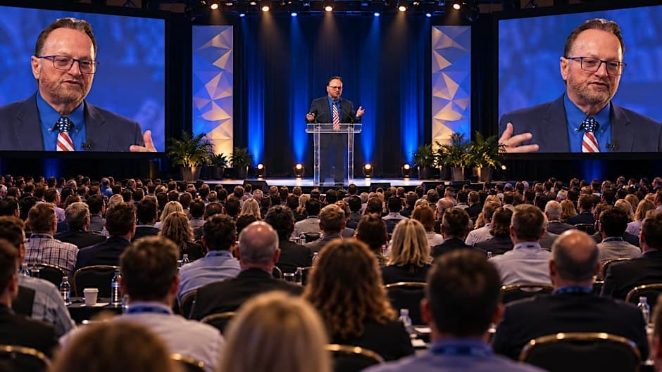 Ray Reynolds speaking onstage at The Blueprint Summit